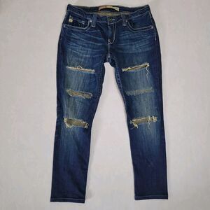 Big Star Casey K Slim Boot Low Rise Womens 28XL 32X25 Blue Jeans Bootcut Ankle